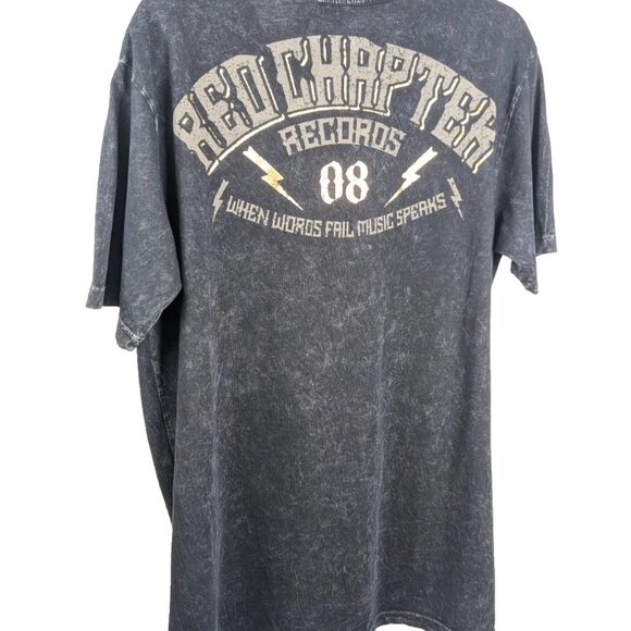 Red Chapter Breath Music Ambigram T-Shirt Black Gold Gray Style 1065BLK Sz Large - Picture 3 of 7